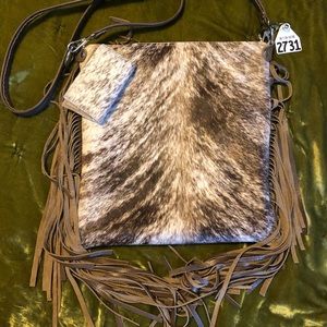 Holy Cow Couture Striped Crossbody w/ card holder